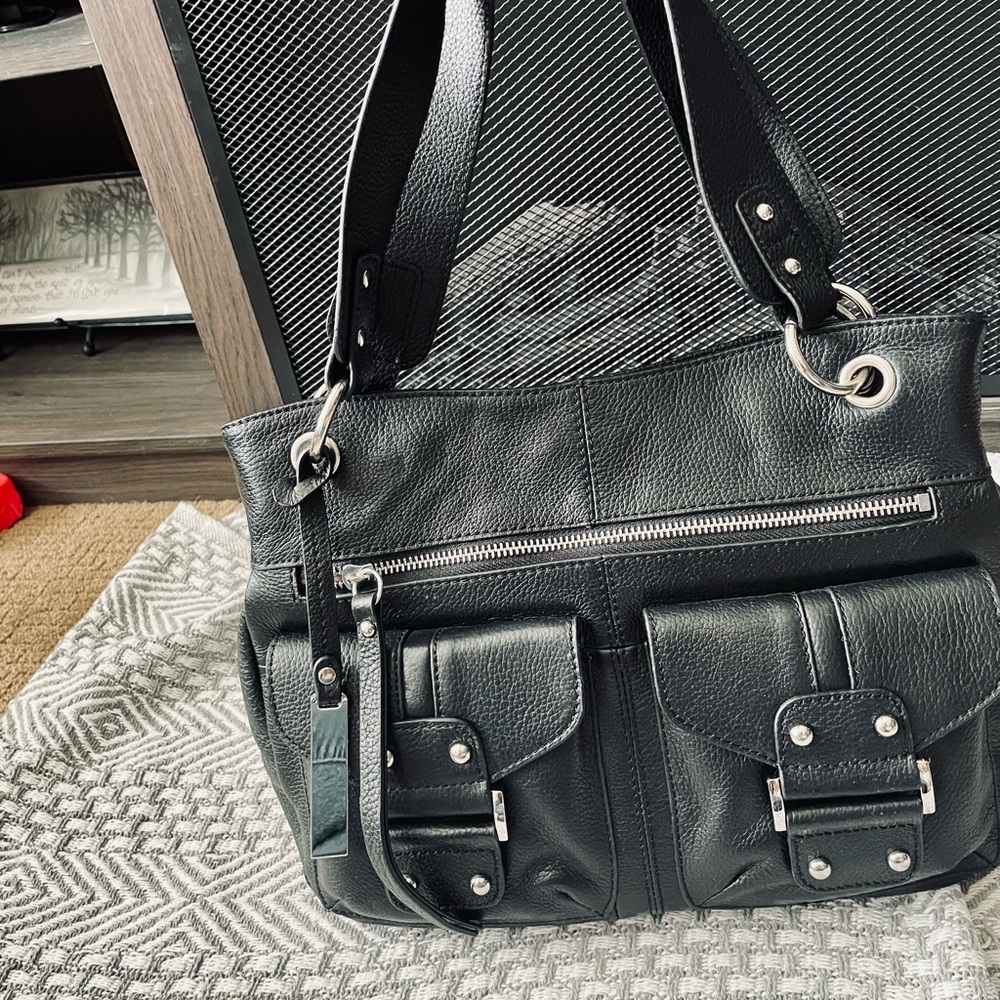 Franco Sarto Black Leather Purse
